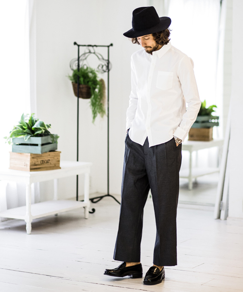 CAMBIO(カンビオ)の「mp4166 - Stretch TR Twill 2 Tack Wide Pants パンツ(その他パンツ・メンズ・ベージュ/ブラック/グレー系その他・L/M)」の5枚目の写真