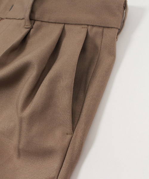 CAMBIO(カンビオ)の「mp4166 - Stretch TR Twill 2 Tack Wide Pants パンツ(その他パンツ・メンズ・ベージュ/ブラック/グレー系その他・L/M)」の8枚目の写真