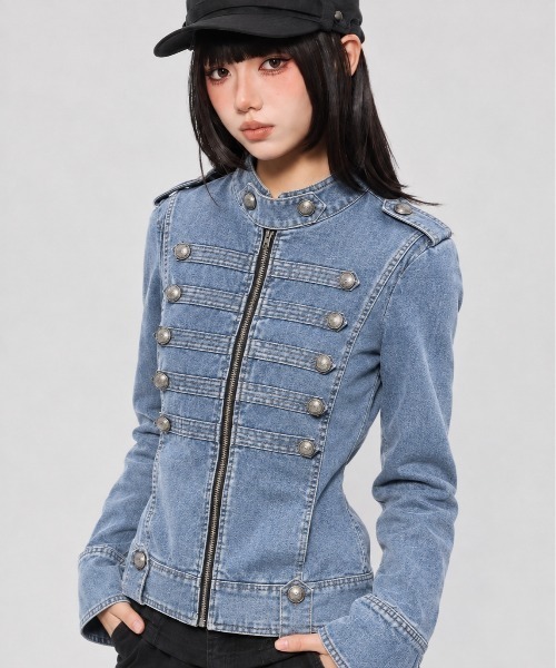 セール】ナポレオンデザインデニムジャケット（デニムジャケット