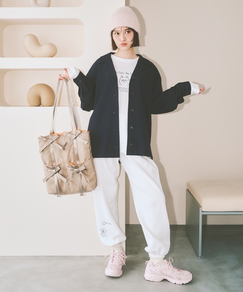 Casselini(キャセリーニ)の「【Casselini】COLORME別注リボントートバッグ(野崎智子着用)(トートバッグ・レディース・ブラック/カーキ・FREE)」の10枚目の写真
