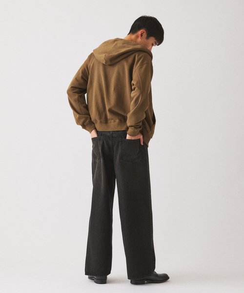 JOURNAL STANDARD relume(ジャーナルスタンダード レリューム)の「クラフトデニム 13.5oz ワイドストレート(デニムパンツ・メンズ・ネイビー/ブラック系その他/ブルー系その他・SMALL/MEDIUM/LARGE)」の4枚目の写真