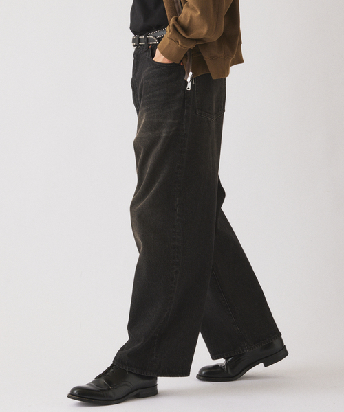 JOURNAL STANDARD relume(ジャーナルスタンダード レリューム)の「クラフトデニム 13.5oz ワイドストレート(デニムパンツ・メンズ・ネイビー/ブラック系その他/ブルー系その他・SMALL/MEDIUM/LARGE)」の6枚目の写真