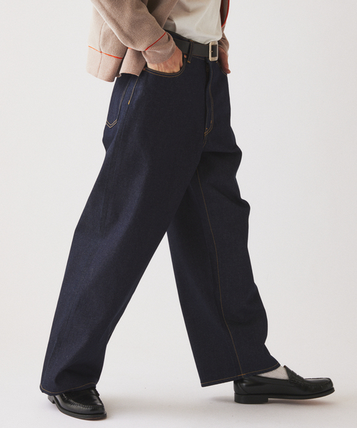 JOURNAL STANDARD relume(ジャーナルスタンダード レリューム)の「クラフトデニム 13.5oz ワイドストレート(デニムパンツ・メンズ・ネイビー/ブラック系その他/ブルー系その他・SMALL/MEDIUM/LARGE)」の14枚目の写真