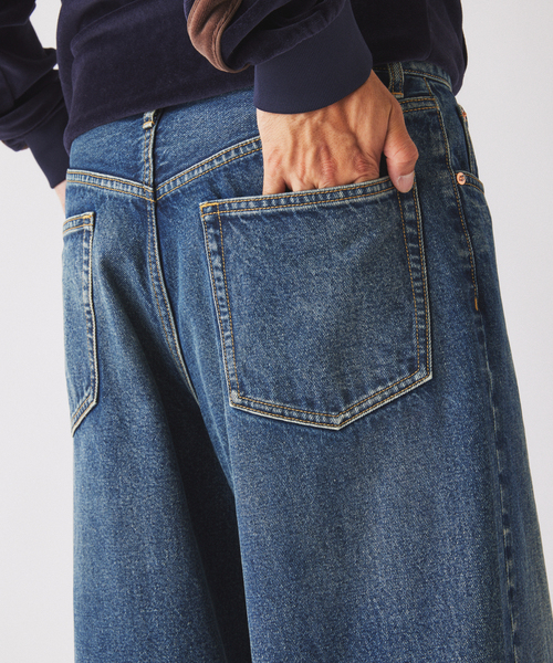 JOURNAL STANDARD relume(ジャーナルスタンダード レリューム)の「クラフトデニム 13.5oz ワイドストレート(デニムパンツ・メンズ・ネイビー/ブラック系その他/ブルー系その他・SMALL/MEDIUM/LARGE)」の20枚目の写真