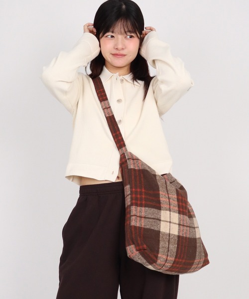 ammy.(エイミードット)の「【 ammy. / エイミードット 】 レトロムード チェック ワンショルダー バッグ(ショルダーバッグ・レディース・イエロー/グレー/ブラウン・FREE)」の13枚目の写真