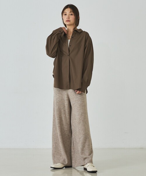 abahouse mavie(アバハウスマヴィ)の「ニットワイドパンツ(その他パンツ・レディース・グレイッシュベージュ/グレー/ブラウン・36/38)」の7枚目の写真