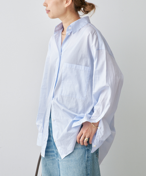 Deuxieme Classe（ドゥーズィエムクラス）の「Albini Wash Shirt(stripe)（シャツ/ブラウス・レディース・サックスブルー・FREE）」の17枚目の写真