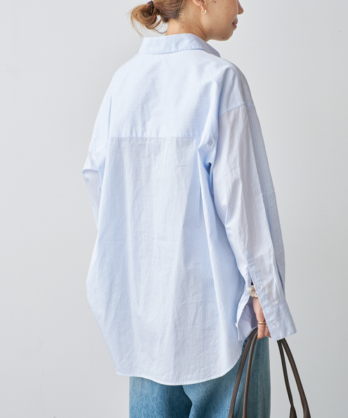 Deuxieme Classe（ドゥーズィエムクラス）の「Albini Wash Shirt(stripe)（シャツ/ブラウス・レディース・サックスブルー・FREE）」の18枚目の写真