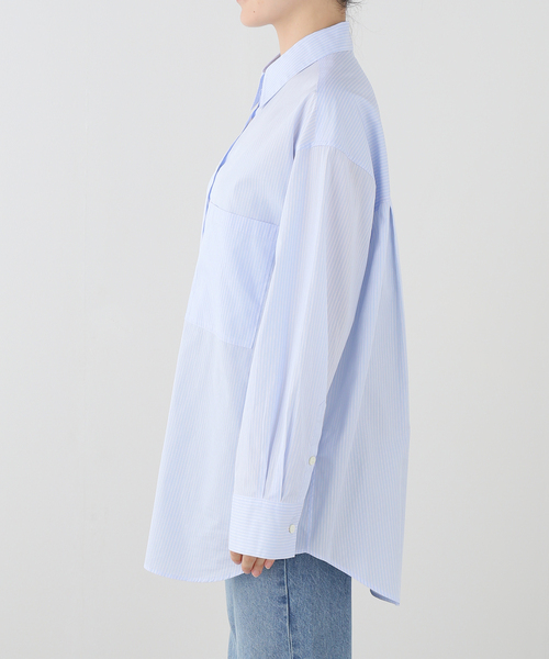 Deuxieme Classe（ドゥーズィエムクラス）の「Albini Wash Shirt(stripe)（シャツ/ブラウス・レディース・サックスブルー・FREE）」の8枚目の写真