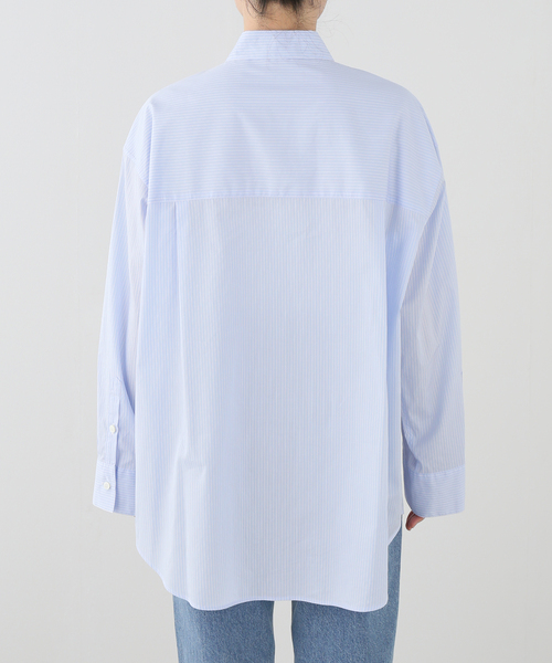 Deuxieme Classe（ドゥーズィエムクラス）の「Albini Wash Shirt(stripe)（シャツ/ブラウス・レディース・サックスブルー・FREE）」の9枚目の写真