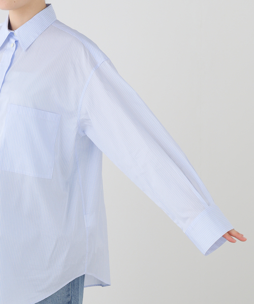 Deuxieme Classe（ドゥーズィエムクラス）の「Albini Wash Shirt(stripe)（シャツ/ブラウス・レディース・サックスブルー・FREE）」の10枚目の写真