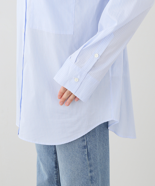 Deuxieme Classe（ドゥーズィエムクラス）の「Albini Wash Shirt(stripe)（シャツ/ブラウス・レディース・サックスブルー・FREE）」の11枚目の写真