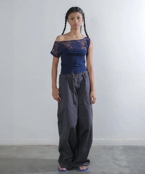 OMO(オモ)の「OMO/オモ Zia Top(Tシャツ/カットソー・レディース・ネイビー・MEDIUM/SMALL)」の2枚目の写真