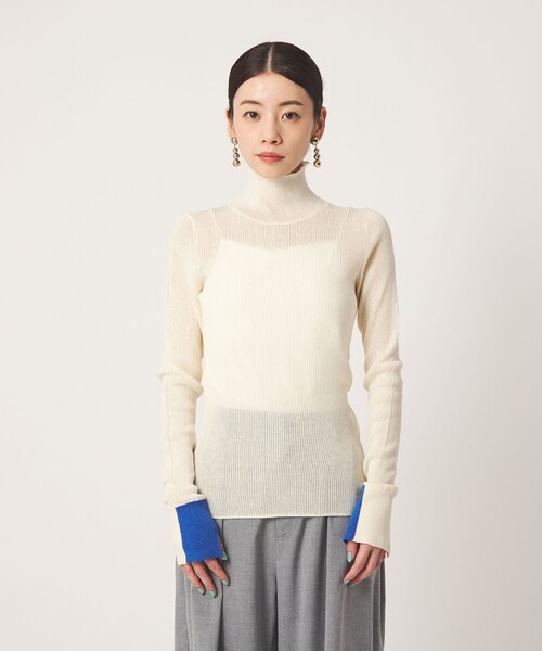 CITEN(シテン)の「<CITEN>バイカラータートルニット(ニット/セーター・レディース・オフホワイト/グレー系/ブラック・FREE)」の19枚目の写真