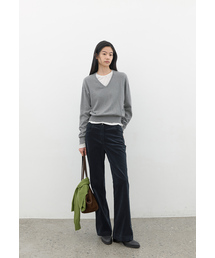 (PT-5802)CORDUROY BOOT-CUT PANTS