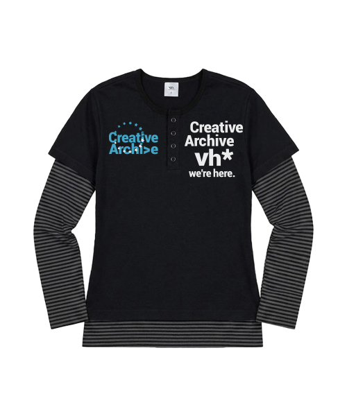 VENHIT(ベンヒット)の「Creative ストライプレイヤード スリムフィットスリーブ(Tシャツ/カットソー・レディース・スカイブルー/ブラック/バーガンディー・FREE)」の5枚目の写真