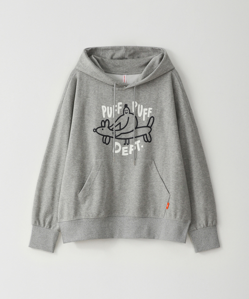 PUFF PUFF DEPT(パフパフ・デプト)の「HOT-DOG クロップドフーディー グレー(パーカー・レディース・その他・LARGE/MEDIUM)」の1枚目の写真