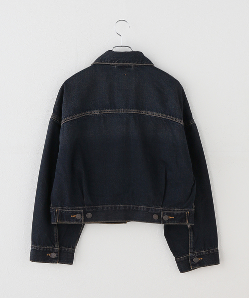 Levi's（リーバイス）の「【LEVI'S/リーバイス】 LOOSE CROP TRUCKER（デニムジャケット・レディース・ブルー・SMALL）」の2枚目の写真