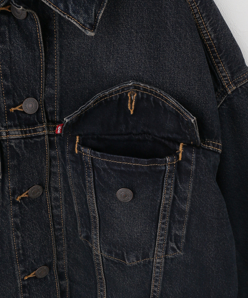 Levi's（リーバイス）の「【LEVI'S/リーバイス】 LOOSE CROP TRUCKER（デニムジャケット・レディース・ブルー・SMALL）」の5枚目の写真
