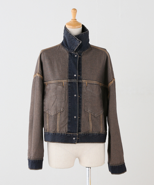 Levi's（リーバイス）の「【LEVI'S/リーバイス】 LOOSE CROP TRUCKER（デニムジャケット・レディース・ブルー・SMALL）」の9枚目の写真