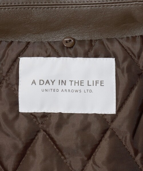A DAY IN THE LIFE UNITED ARROWS(アデイインザライフユナイテッドアローズ)の「レザーライク ファーカラーブルゾン <A DAY IN THE LIFE>(ブルゾン・レディース・ダークグレー/ダークブラウン/ブラック・FREE)」の18枚目の写真