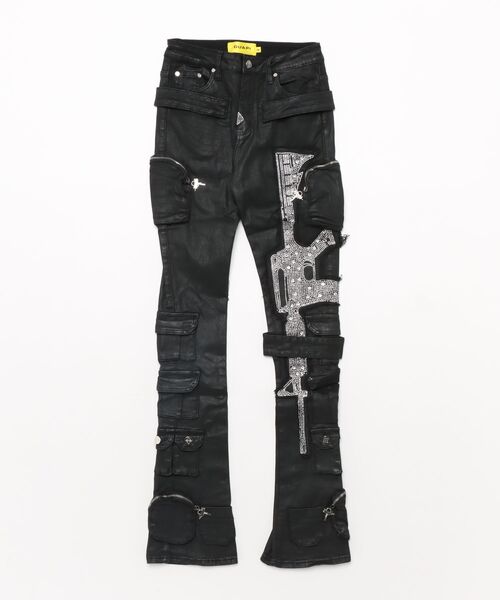L.H.P(エルエイチピー)の「GUAPI/グアピ/Obsidian Black Machine gun(その他パンツ・メンズ・ブラック・30/28/34)」の1枚目の写真