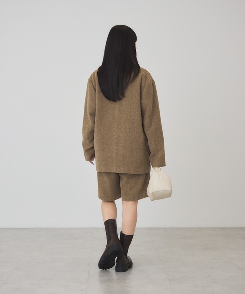AMERICAN HOLIC（アメリカンホリック）の「ツィードハーフパンツ＜セットアップ対応＞（その他パンツ・レディース・キャメル/チャコールグレー・M/L）」の5枚目の写真