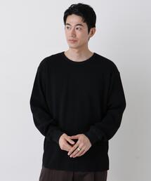 ヘヴィーワッフルクルーネックＴシャツ 長袖