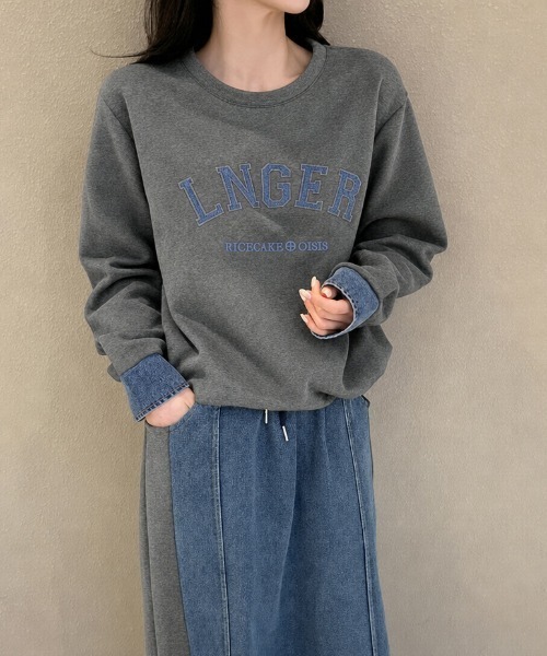 セットアイテム】 デニムドッキングロゴセットアップ スウェット