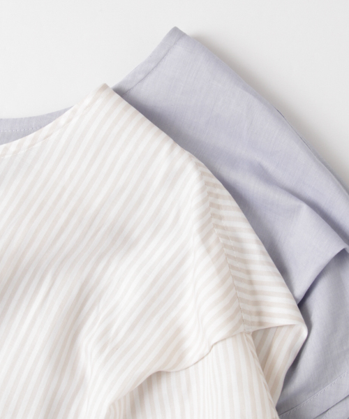 URBAN RESEARCH（アーバンリサーチ）の「UR BACKリボンタックブラウス（シャツ/ブラウス・レディース・オフホワイト/ストライプ/サックスブルー・FREE）」の13枚目の写真