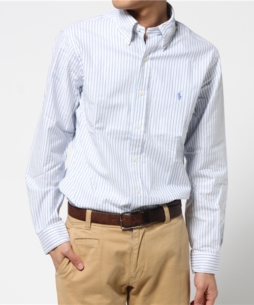 POLO RALPH LAUREN（ポロ ラルフ ローレン）の「スリムフィット ストレッチ オックスフォード シャツ（シャツ/ブラウス・メンズ・ピンク/ホワイト系その他/ブルー系9/ピンク系2・17H45/14H23/16/45/16.5/15H23/16/23/16H23/17/45/17/23/15/45）」の7枚目の写真