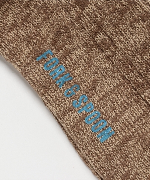 URBAN RESEARCH DOORS WOMENS(アーバンリサーチ ドアーズ ウィメンズ)の「FORK&SPOON Organic Pack Sox(ソックス/靴下・レディース・チャコールグレー/オフホワイト・ONE)」の5枚目の写真