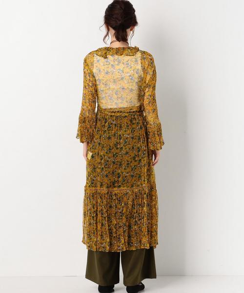 Another Edition（アナザーエディション）の「シフォンフラワーワンピース/AEBFC ｼﾌｫﾝFLW OP◆（ワンピース・レディース・ブラック/イエロー・FREE）」の3枚目の写真