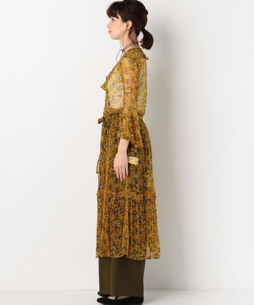 Another Edition（アナザーエディション）の「シフォンフラワーワンピース/AEBFC ｼﾌｫﾝFLW OP◆（ワンピース・レディース・ブラック/イエロー・FREE）」の5枚目の写真