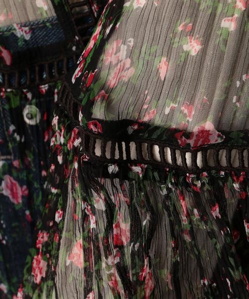 Another Edition（アナザーエディション）の「シフォンフラワーワンピース/AEBFC ｼﾌｫﾝFLW OP◆（ワンピース・レディース・ブラック/イエロー・FREE）」の7枚目の写真