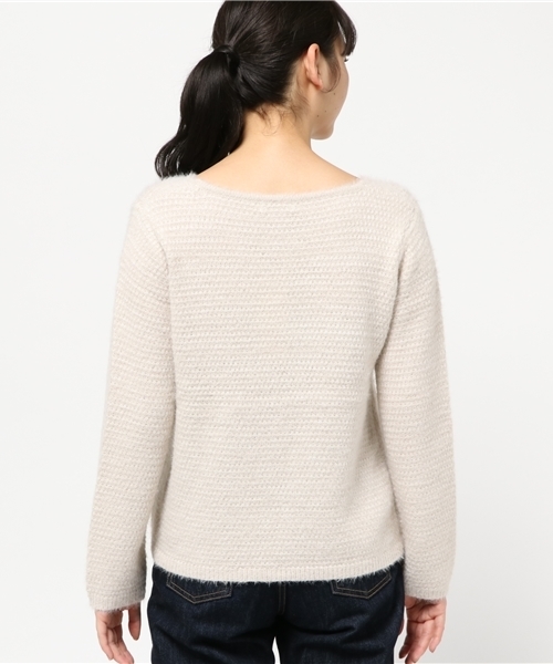 NATURAL BEAUTY BASIC（ナチュラルビューティーベーシック）の「フェザーラメニット（ニット/セーター・レディース・ピンク/ブルー/ベージュ・MEDIUM）」の6枚目の写真
