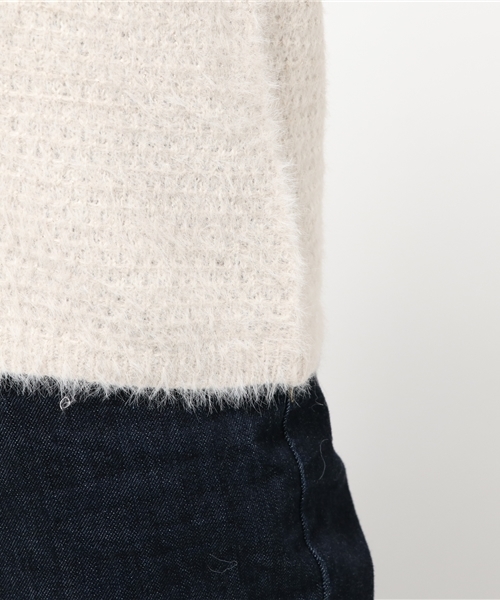 NATURAL BEAUTY BASIC（ナチュラルビューティーベーシック）の「フェザーラメニット（ニット/セーター・レディース・ピンク/ブルー/ベージュ・MEDIUM）」の9枚目の写真