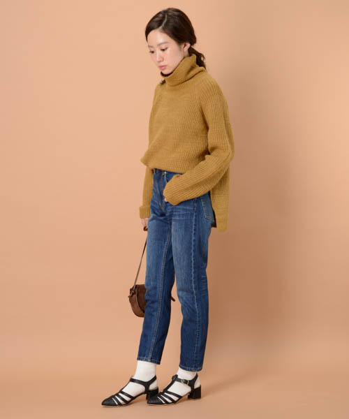 mystic(ミスティック)の「【再入荷】タートルニットプルオーバー(ニット/セーター・レディース・キャメル/ピンク/チャコールグレー/アイボリー/ミント・フリ-)」の12枚目の写真