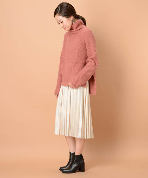 mystic(ミスティック)の「【再入荷】タートルニットプルオーバー(ニット/セーター・レディース・キャメル/ピンク/チャコールグレー/アイボリー/ミント・フリ-)」の13枚目の写真