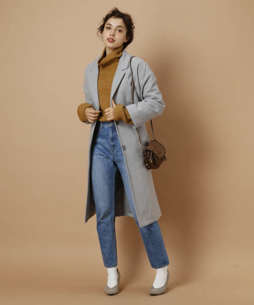 mystic(ミスティック)の「【再入荷】タートルニットプルオーバー(ニット/セーター・レディース・キャメル/ピンク/チャコールグレー/アイボリー/ミント・フリ-)」の22枚目の写真