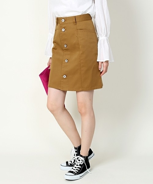 Dickies（ディッキーズ）の「Dickies/ディッキーズ 別注ミニスカート 【高橋愛 着用】（スカート・レディース・キャメル/ワインレッド/ネイビー・M/S）」の12枚目の写真