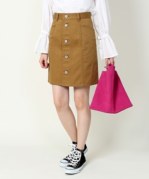 Dickies（ディッキーズ）の「Dickies/ディッキーズ 別注ミニスカート 【高橋愛 着用】（スカート・レディース・キャメル/ワインレッド/ネイビー・M/S）」の13枚目の写真