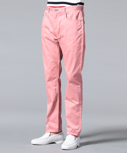 Loveless ラブレス の Loveless Mens リゾートピンクスキニーデニム デニムパンツ Wear