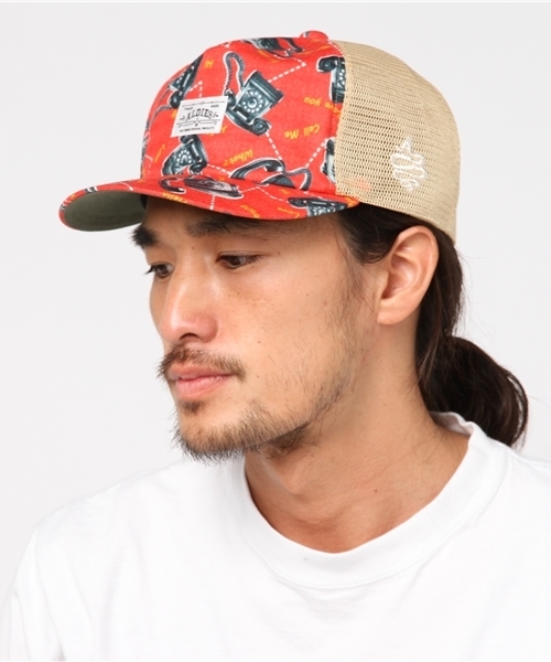 ALDIES(アールディーズ)の「Shake Mesh Cap シェイクメッシュキャップ(キャップ・メンズ・レッド/ブラック・FREE)」の9枚目の写真