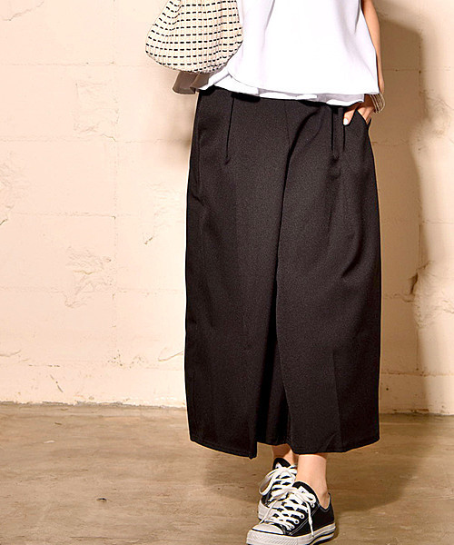 coca（coca）（コカ）の「タック入りロングガウチョパンツ（その他パンツ・レディース・ベージュ/ブラック/ネイビー・ONE SIZE）」の8枚目の写真