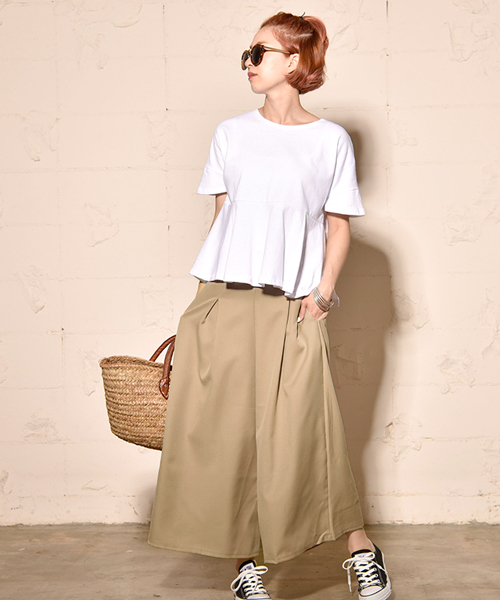 coca（coca）（コカ）の「タック入りロングガウチョパンツ（その他パンツ・レディース・ベージュ/ブラック/ネイビー・ONE SIZE）」の16枚目の写真