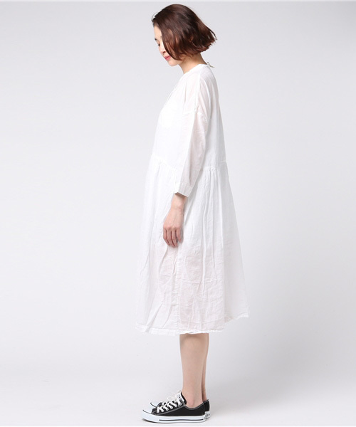 LBC（エルビーシー）の「ボイル製品染めシャツワンピース（シャツワンピース・レディース・ホワイト/ネイビー/パープル・LARGE/MEDIUM）」の11枚目の写真