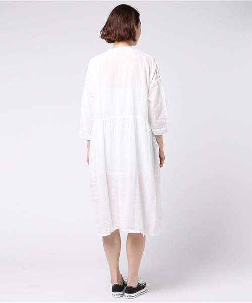 LBC（エルビーシー）の「ボイル製品染めシャツワンピース（シャツワンピース・レディース・ホワイト/ネイビー/パープル・LARGE/MEDIUM）」の12枚目の写真