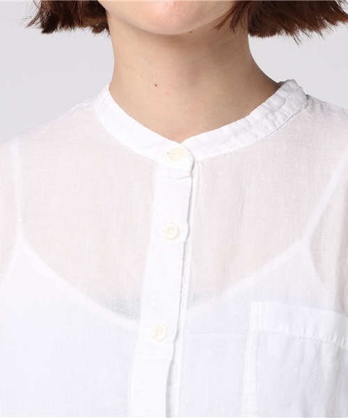 LBC（エルビーシー）の「ボイル製品染めシャツワンピース（シャツワンピース・レディース・ホワイト/ネイビー/パープル・LARGE/MEDIUM）」の4枚目の写真