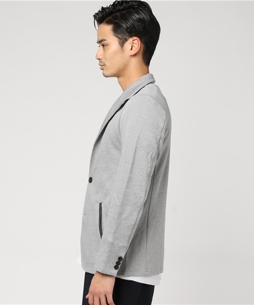MEN'S BIGI(メンズビギ)の「スタンドカラージャケット/ミラノリブ(テーラードジャケット・メンズ・ネイビー/グレー・LL/M/S/L)」の4枚目の写真